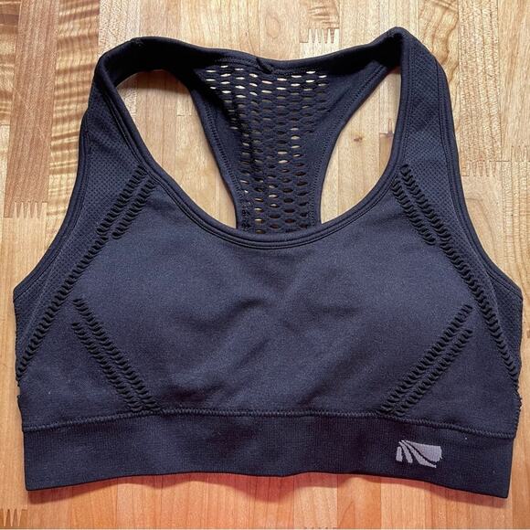 Marika Black Padded Net Back Sports Bra Size XS - Picture 1 of 6